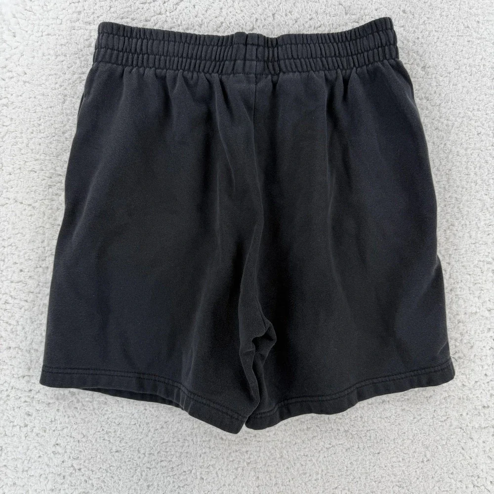 The North Face Sweat Shorts Mens Medium Black 6 Inseam Fleece Drawstring Pockets